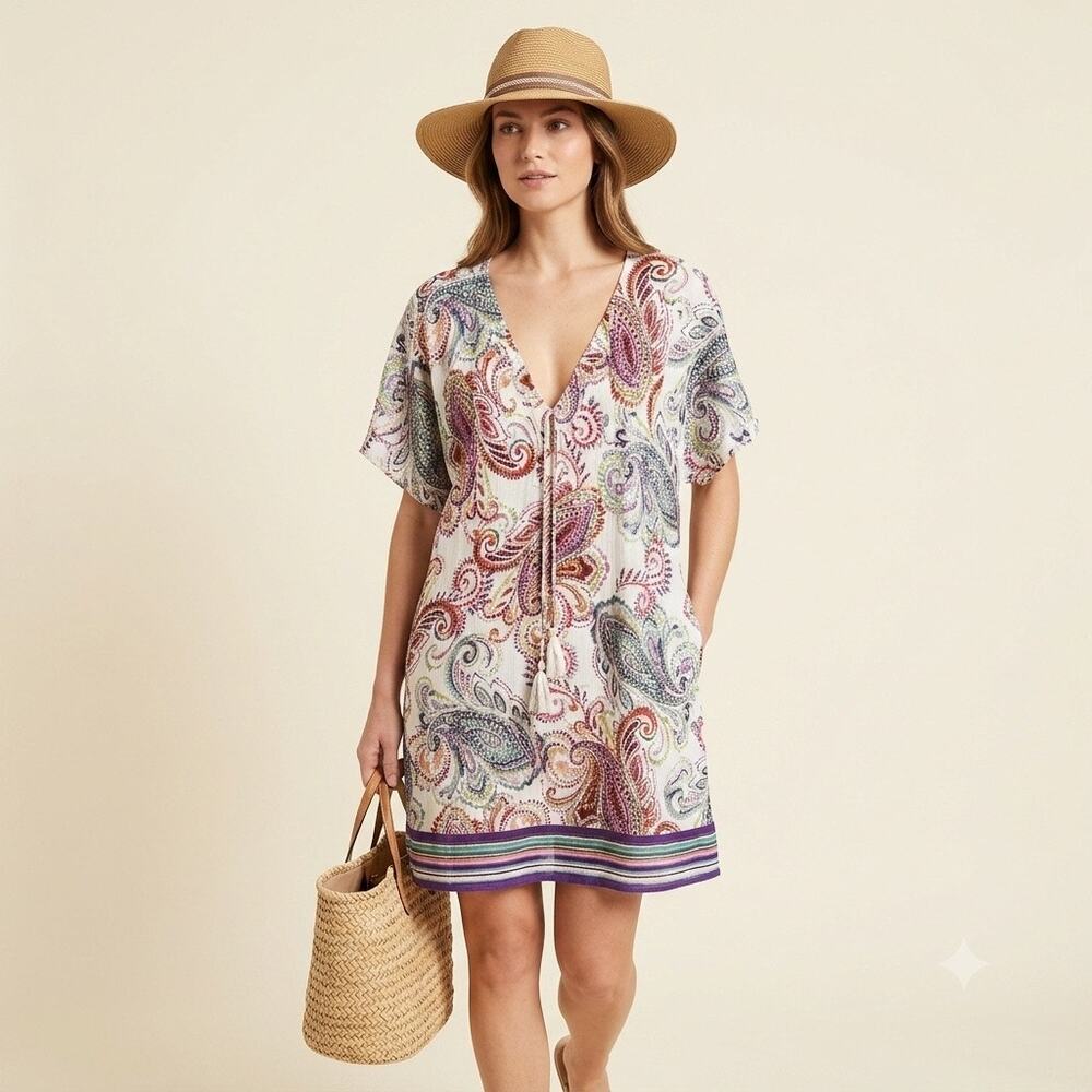 169-Lauren by Ralph Lauren Coverup Dress No Tag / PTP 17”